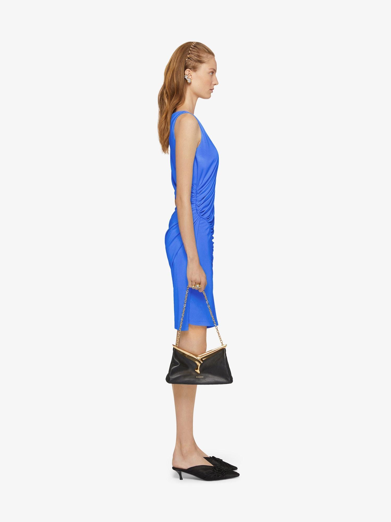 Draped dress in crepe Product Image