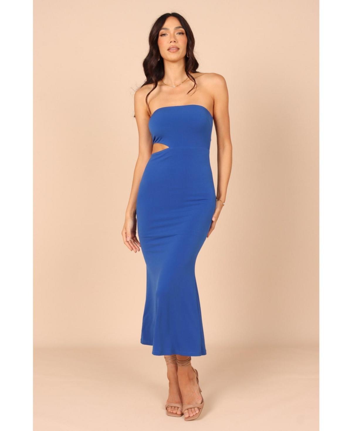 Petal and Pup Womens Nathalia Strapless Cutout Maxi Dress product image