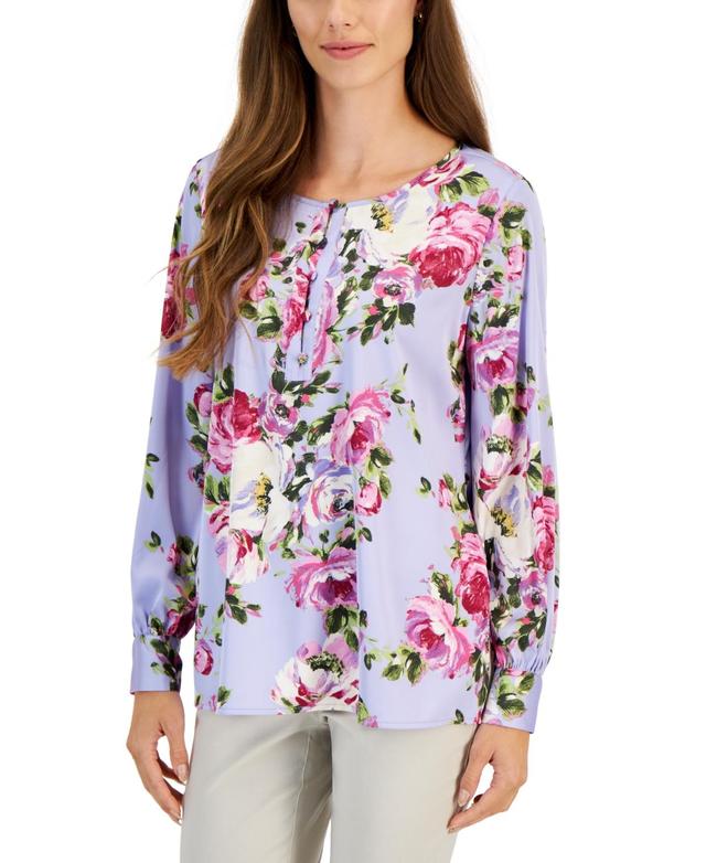 Jm Collection Womens Claudia Rose Printed Top, Created for Macys Product Image