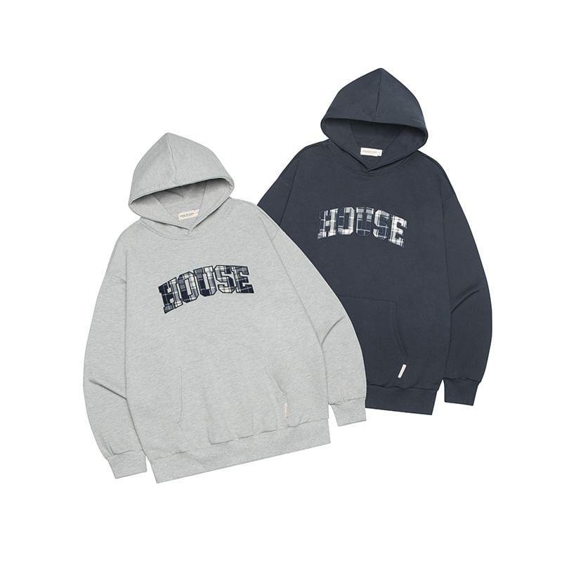 Drop Shoulder Lettering Oversized Hoodie Product Image