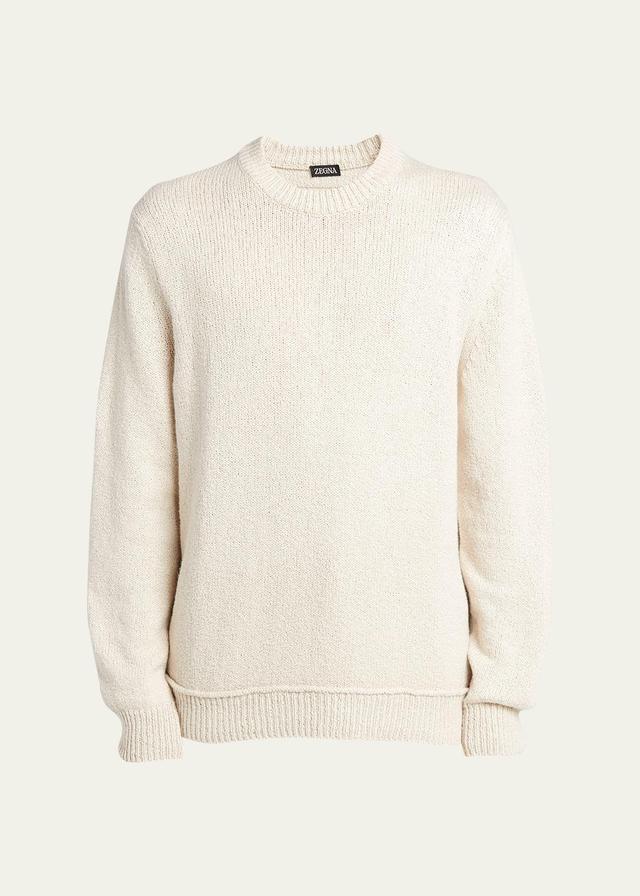 Mens Cotton-Silk Crewneck Sweater Product Image