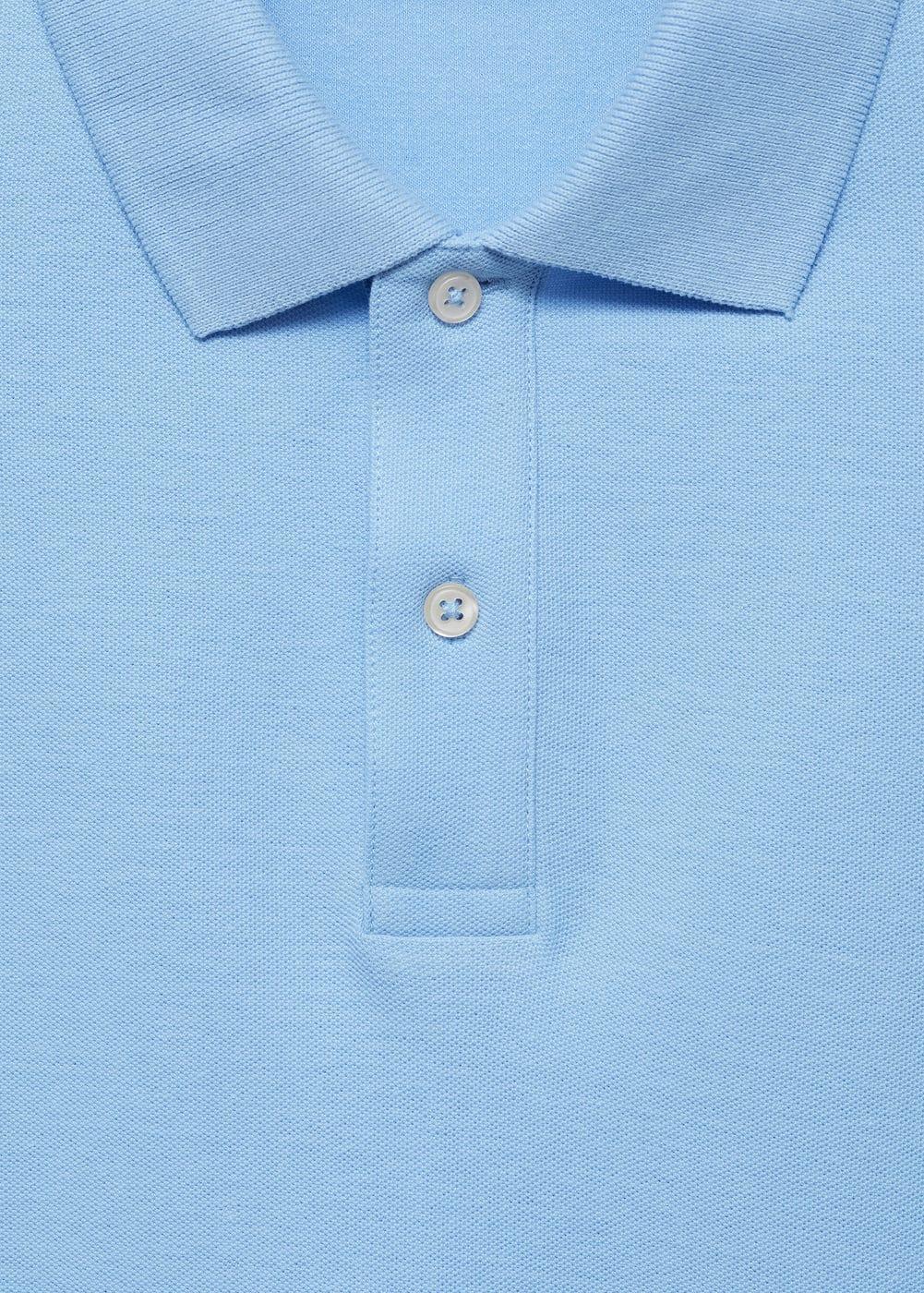 100% cotton pique polo shirt - Men | MANGO USA Product Image