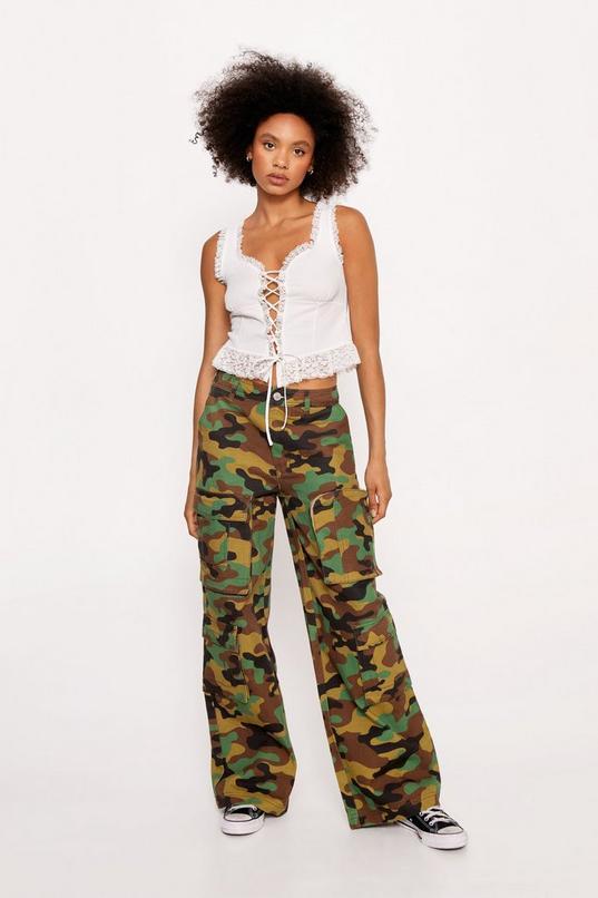 Pocket Detail Camo Cargo Pants product image