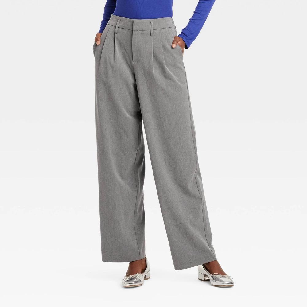 Womens High-Rise Straight Trousers - A New Day 14 Short Product Image