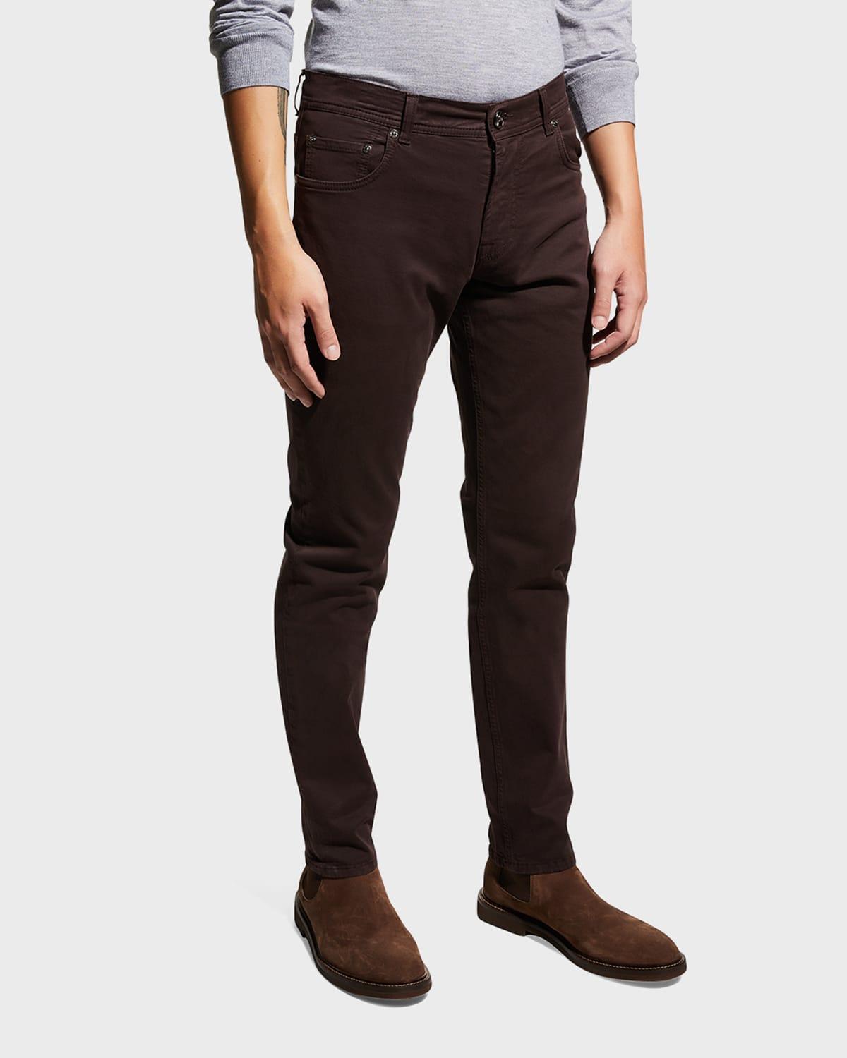 Mens 5-Pocket Denim Pants Product Image