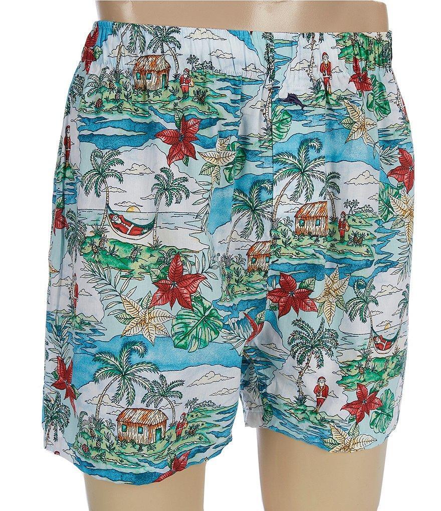 Tommy Bahama Holiday Santa 4 1/4#double; Inseam Knit Boxers Product Image