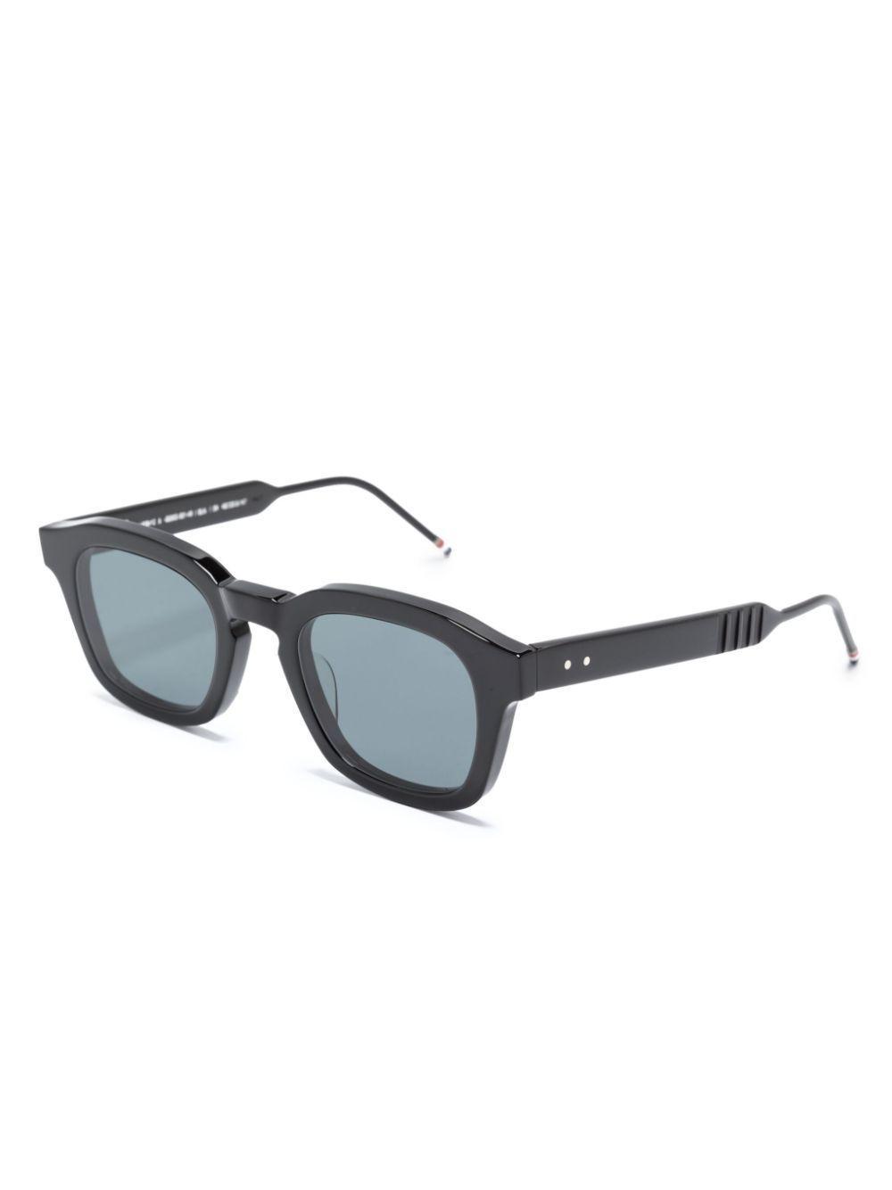 Round-frame Tinted Sunglasses In 001 Black Product Image