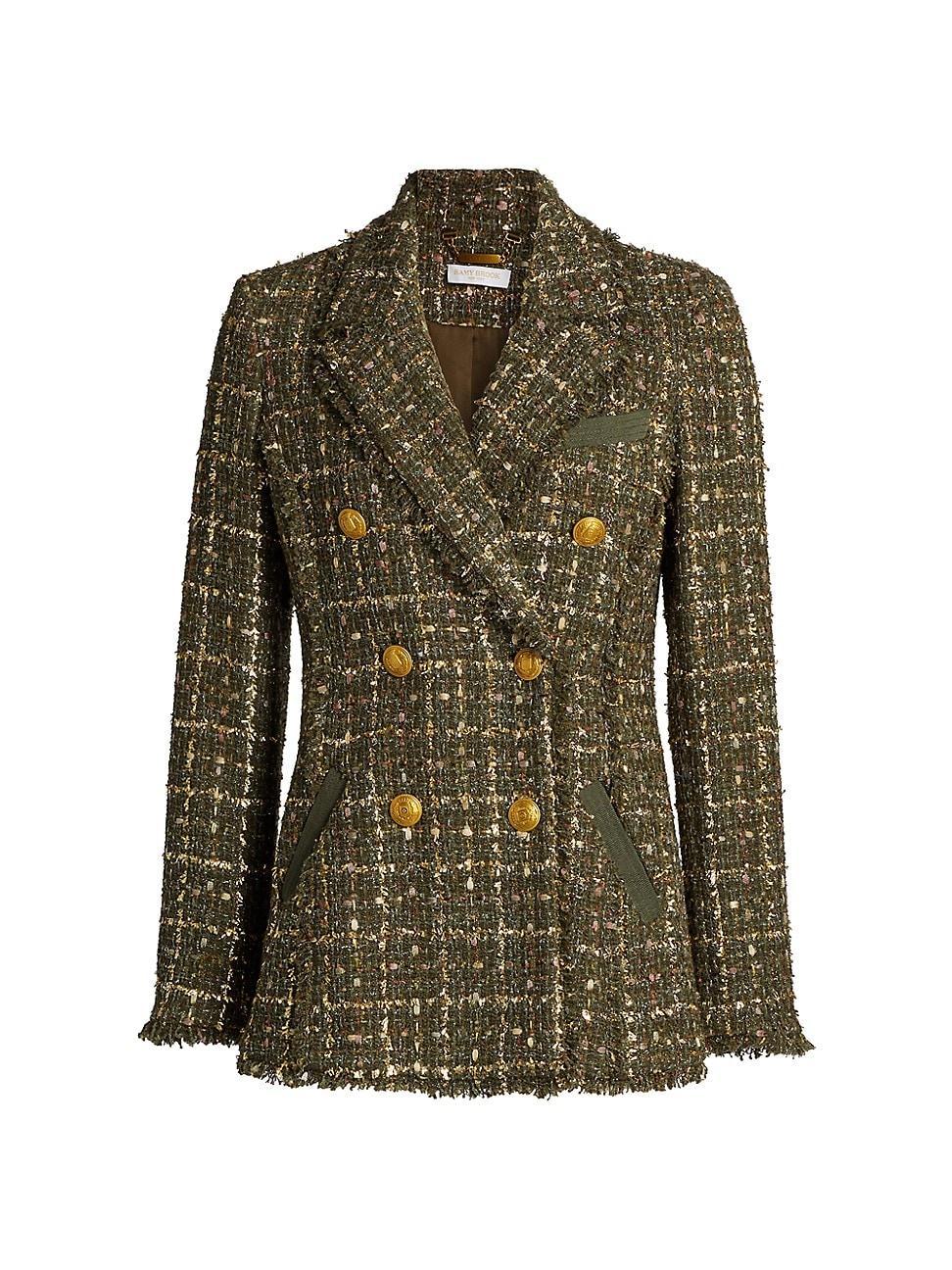 Womens Marsha Tweed Double-Breasted Blazer Product Image