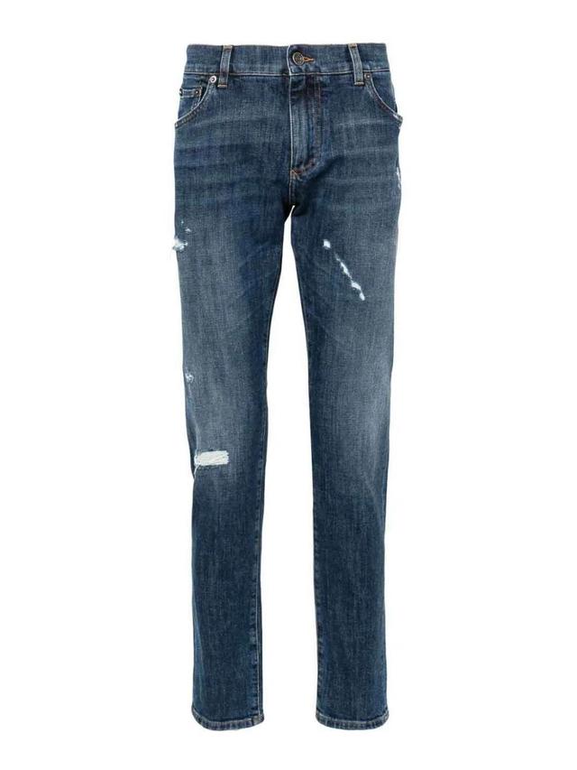 Lusso 5 Pocket Denim Pants In Dark Wash Product Image