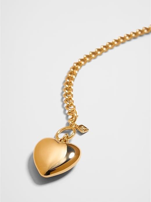 Chunky Heart Chain Necklace Product Image