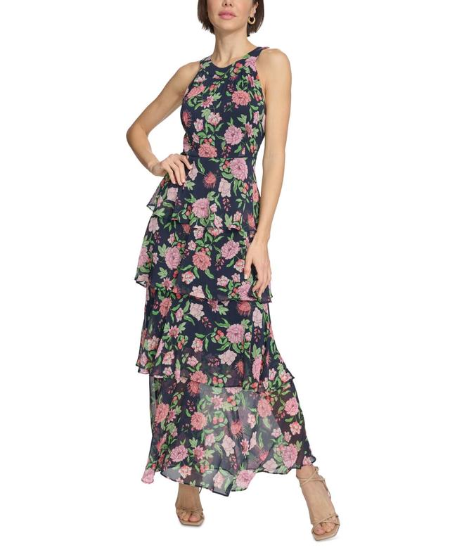 Women's Floral-Print Ruffled Maxi Dress Product Image