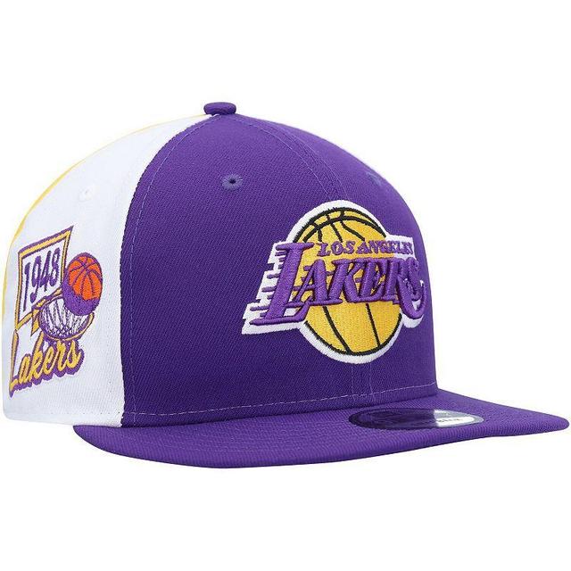 Mens New Era Los Angeles Lakers Pop Panels 9FIFTY Snapback Hat Product Image