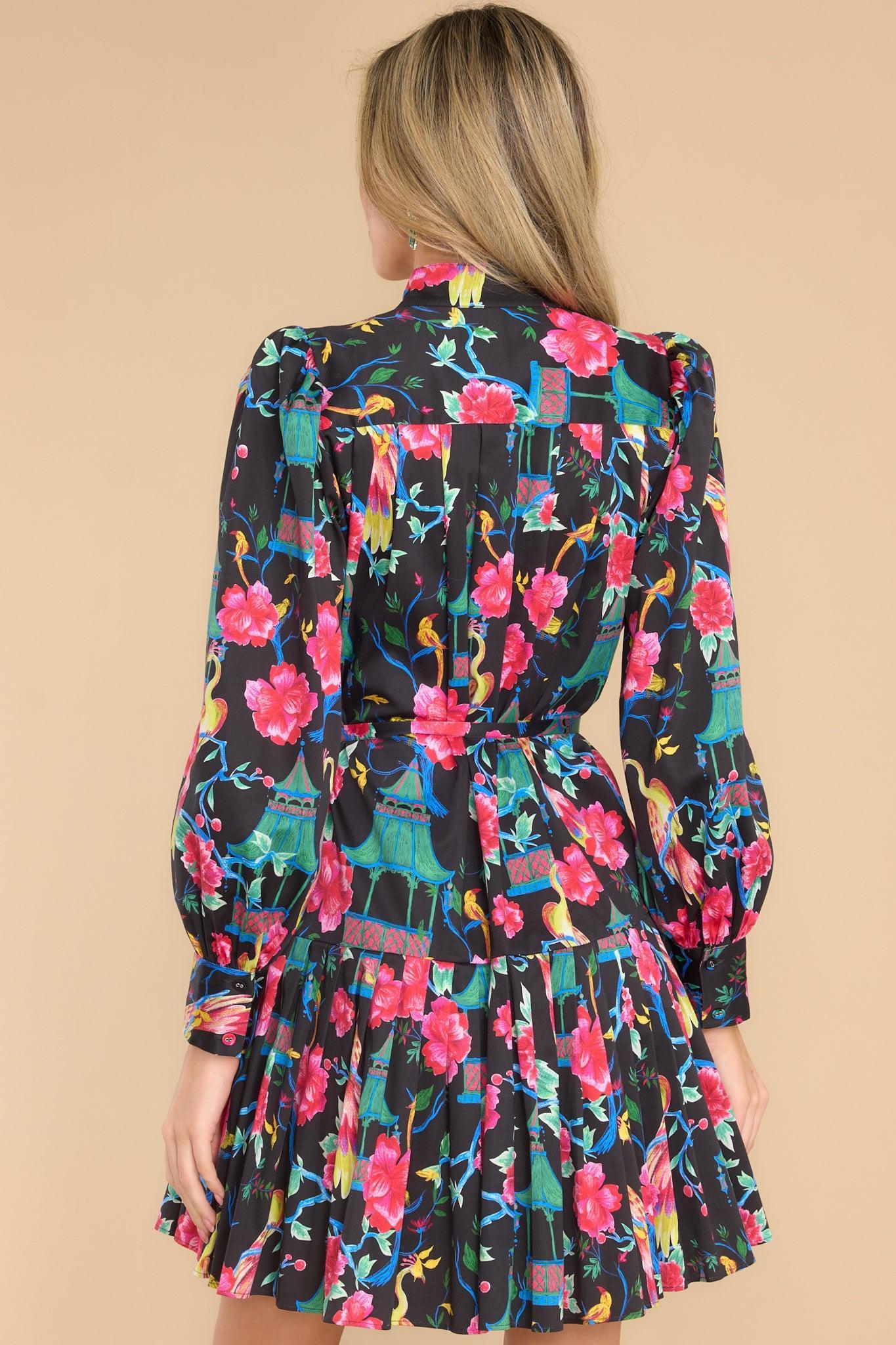 Reagen Pagoda Multi Print Dress Floral Print Product Image