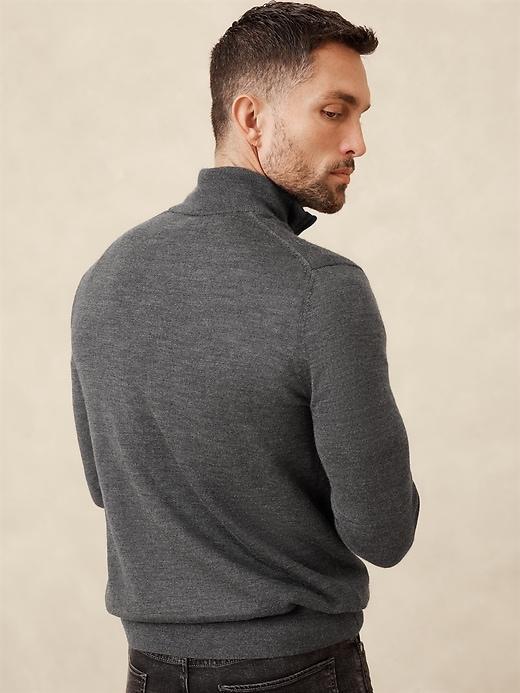 Merino Wool Quarter-Zip Sweater Product Image