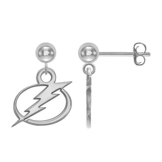 LogoArt Sterling Silver Tampa Bay Lightning Dangle Stud Earrings, Womens Product Image