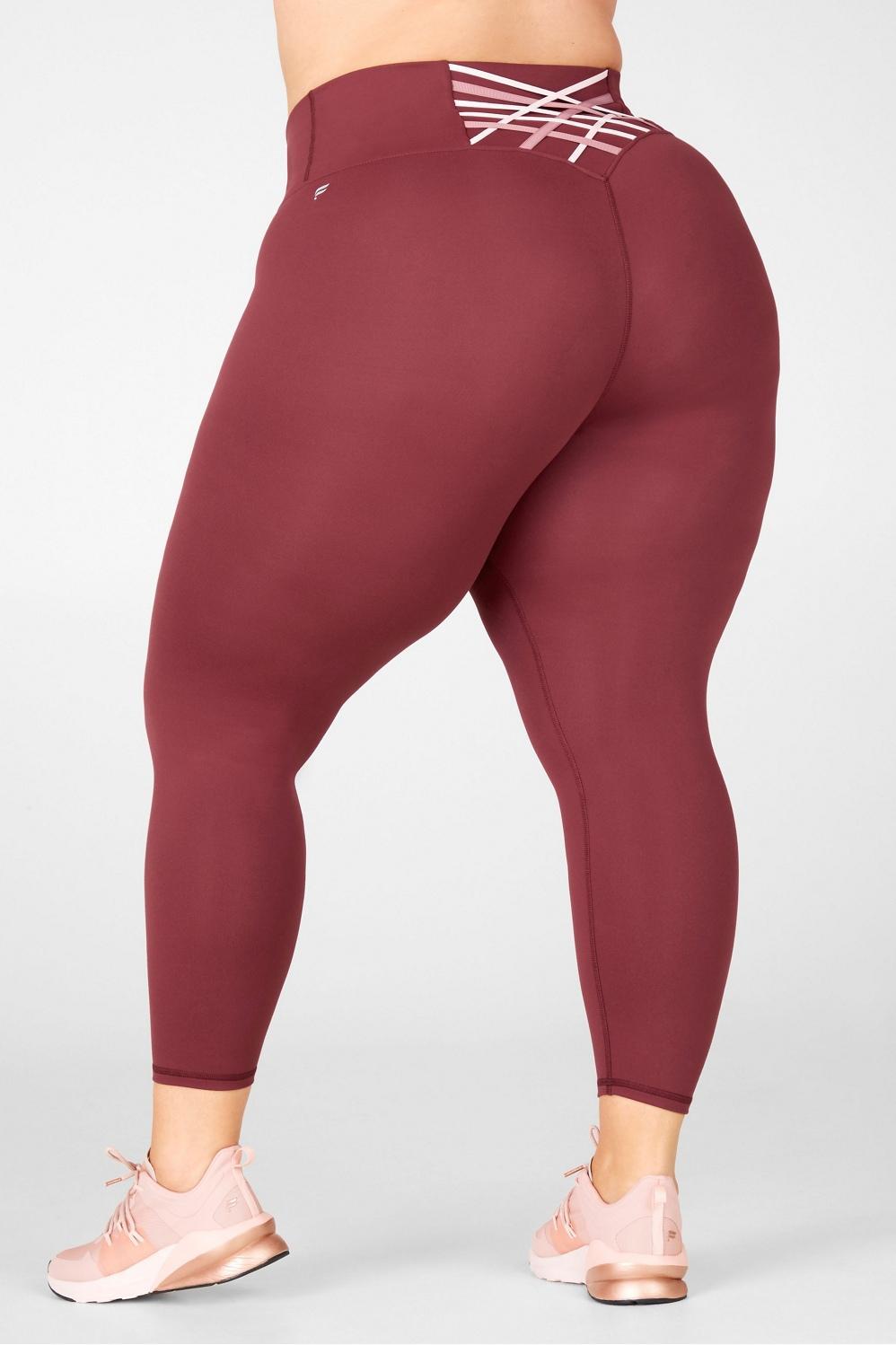 Fabletics Boost 7/8 Legging Womens Rust/Dusty Cedar/Pearl Pink plus Size 4X Product Image