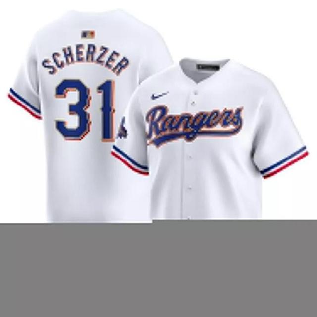 Mens Nike Max Scherzer Texas Rangers 2024 Gold Collection Limited Player Jersey Product Image