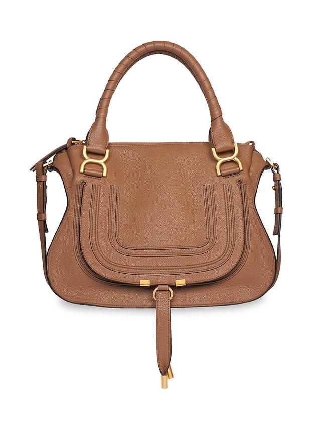 Womens Medium Marcie Leather Double Carry Satchel Product Image