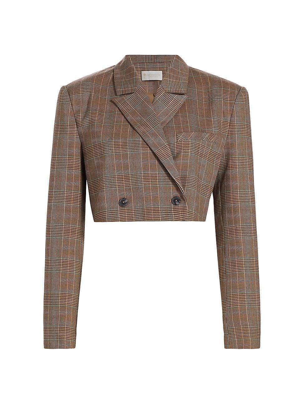 Womens Liv Houndstooth Cropped Blazer Product Image