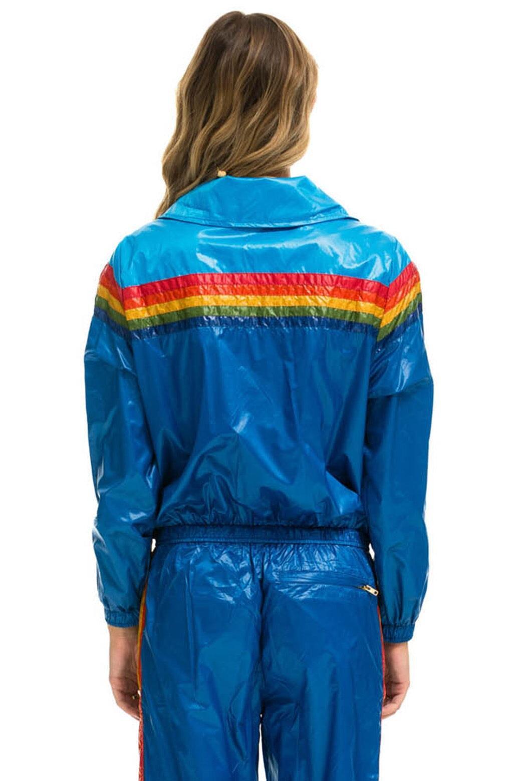 5 STRIPE WINDBREAKER - DRESDEN // SNORKEL BLUE GLOSSY Female Product Image