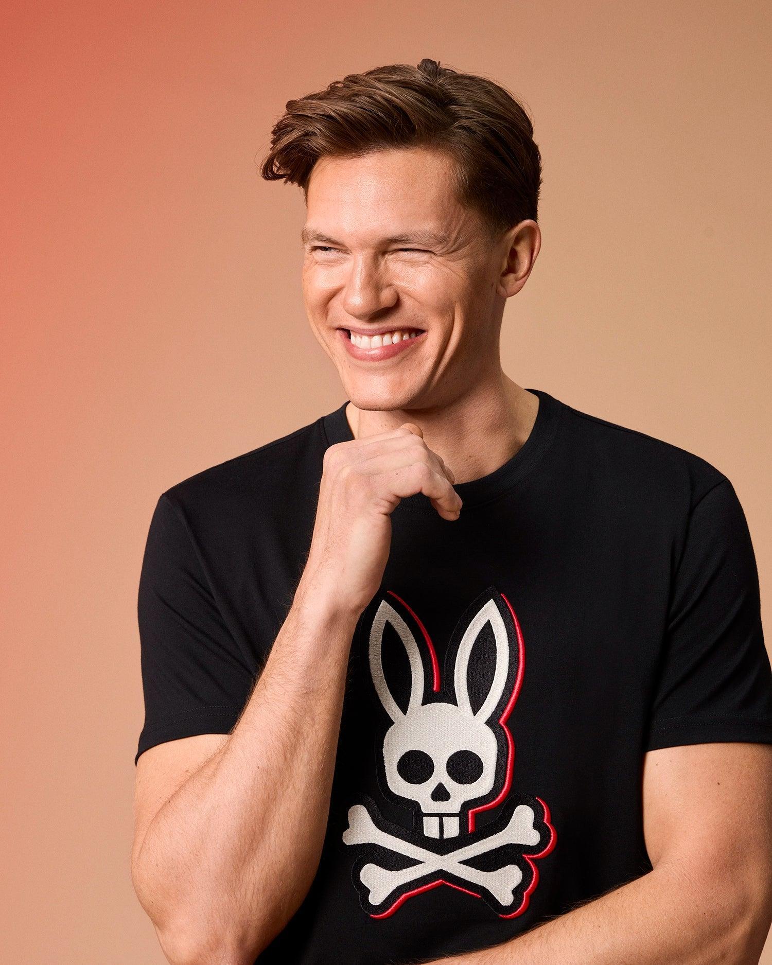 Psycho Bunny Mens Kayden Graphic Tee 001 BLACK Product Image