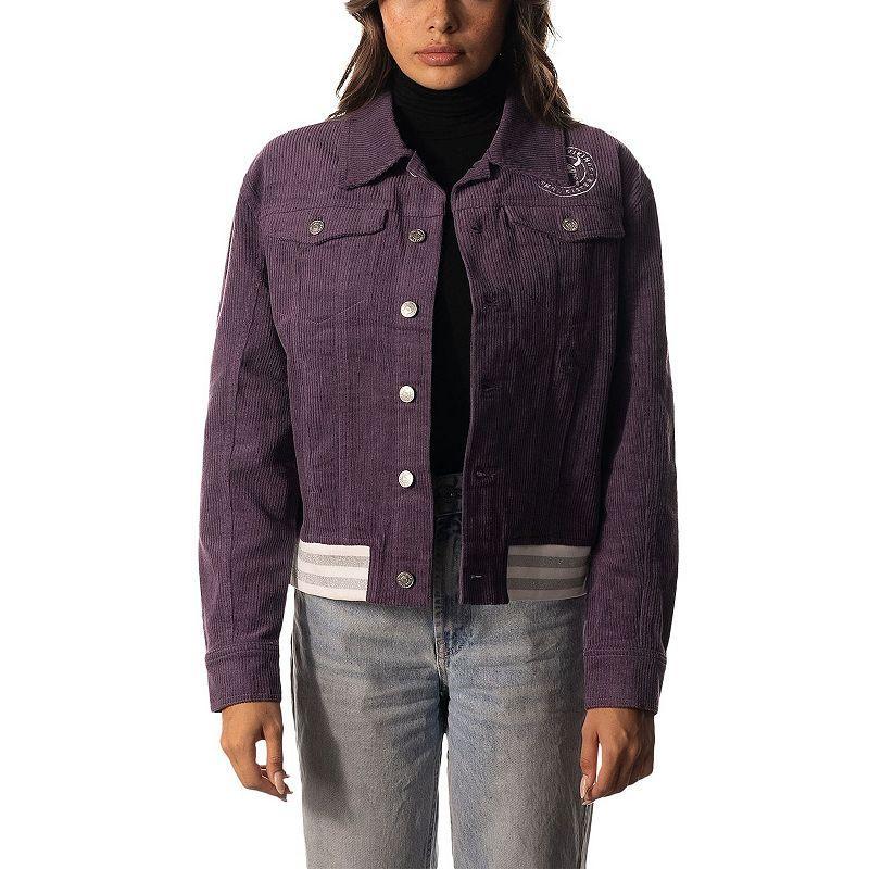 Womens The Wild Collective Purple Minnesota Vikings Corduroy Button-Up Jacket Product Image