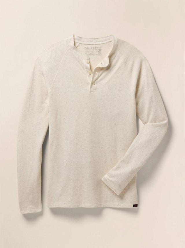 Long-Sleeve Cloud Henley - Ivory Heather Product Image