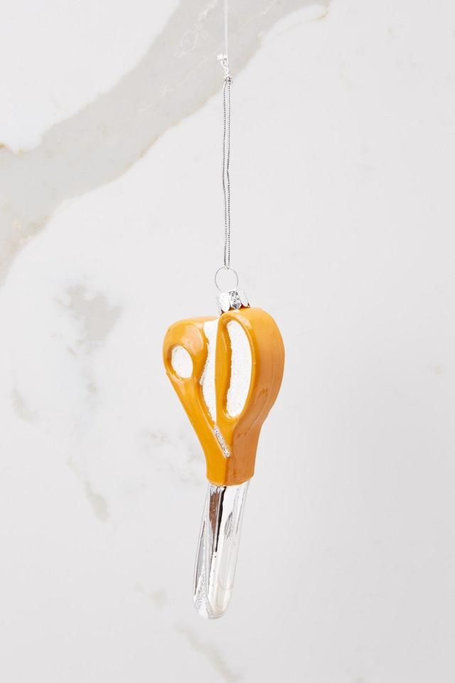 Trim The Tree Orange Scissors Ornament Product Image