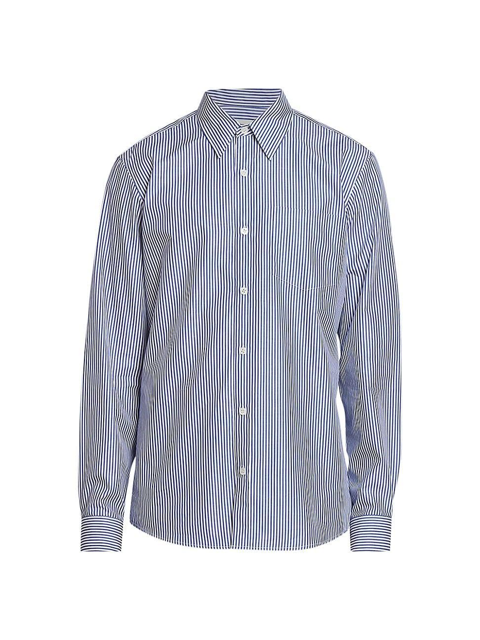 Mens Corbino Striped Cotton Poplin Shirt Product Image