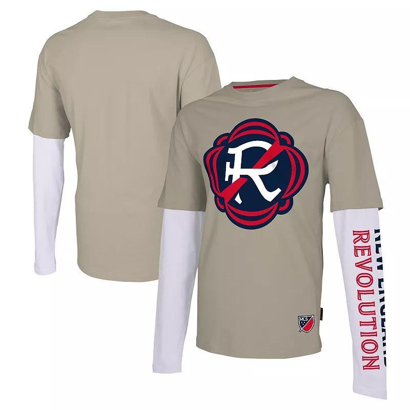 Mens Stadium Essentials Tan New England Revolution Status Long Sleeve T-Shirt Product Image