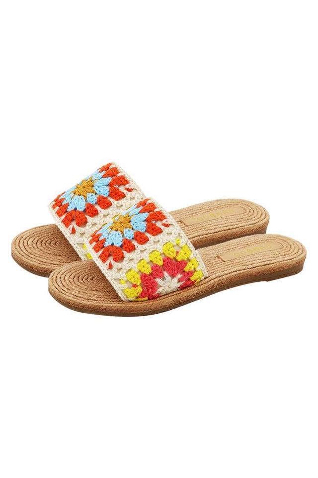 Reign Beige Crochet Sandal FINAL SALE Product Image