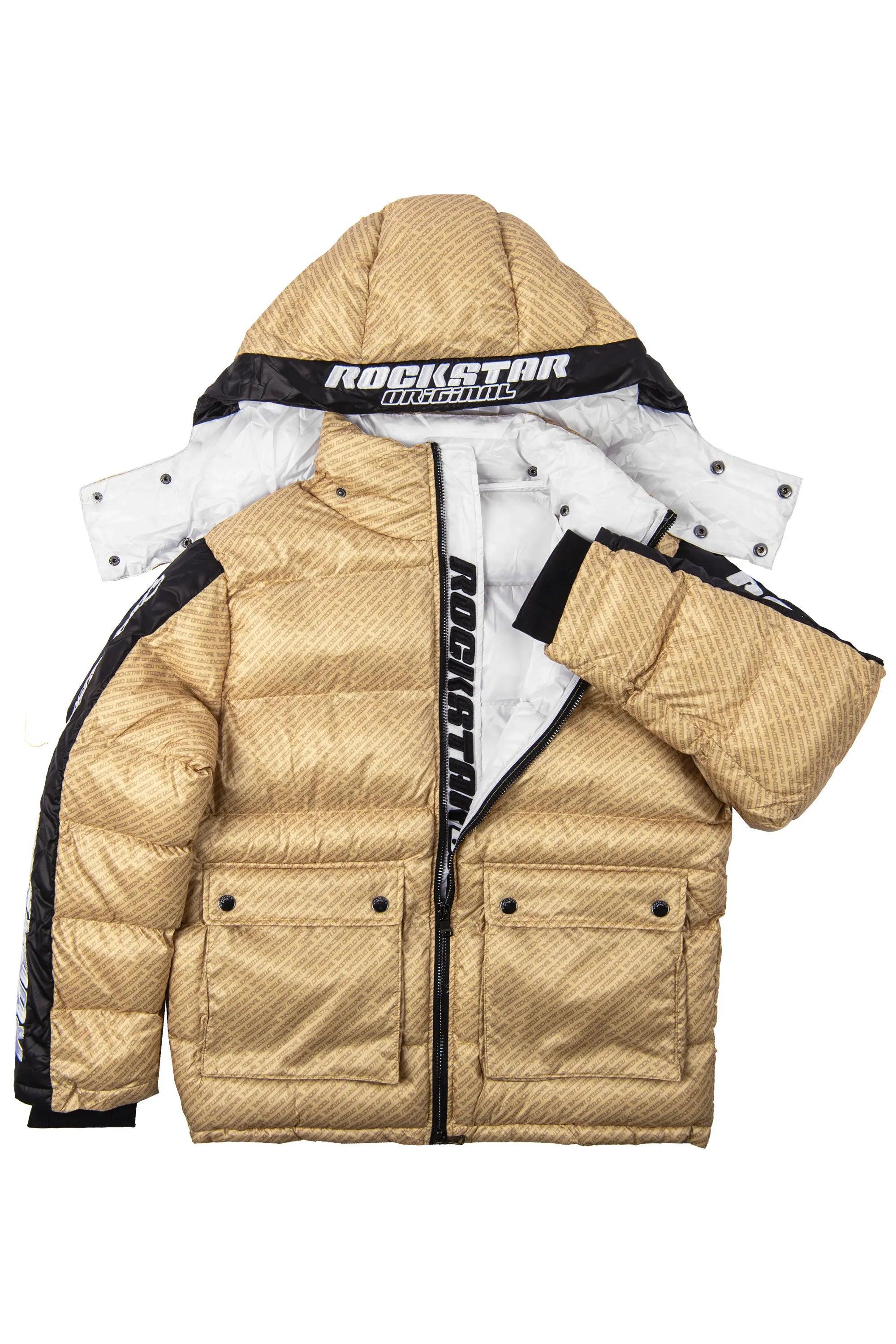 Bryson Puffer Jacket- Beige Male Product Image