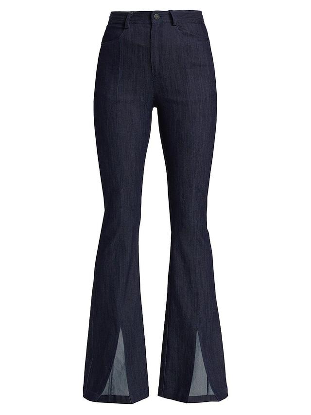 Cinq  Sept Shanis High Waist Split Hem Flare Jeans Product Image