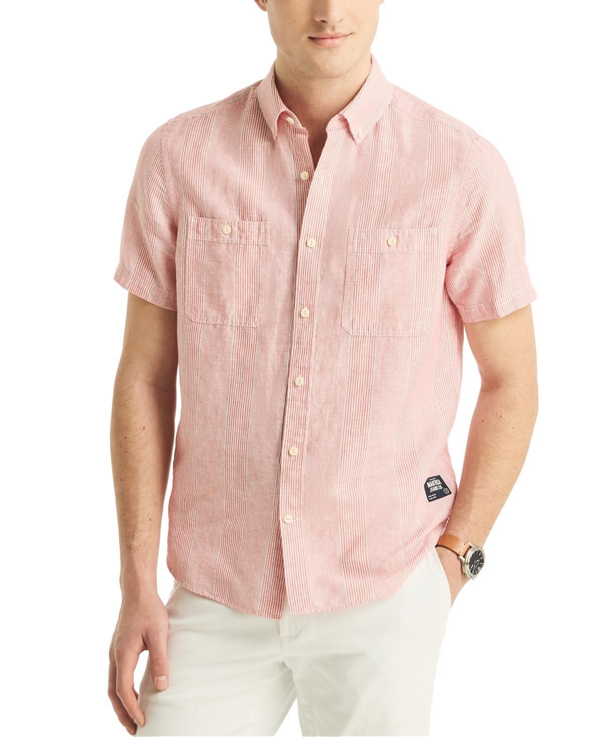 Nautica Mens Classic-Fit Stripe Button-Down Shirt Product Image