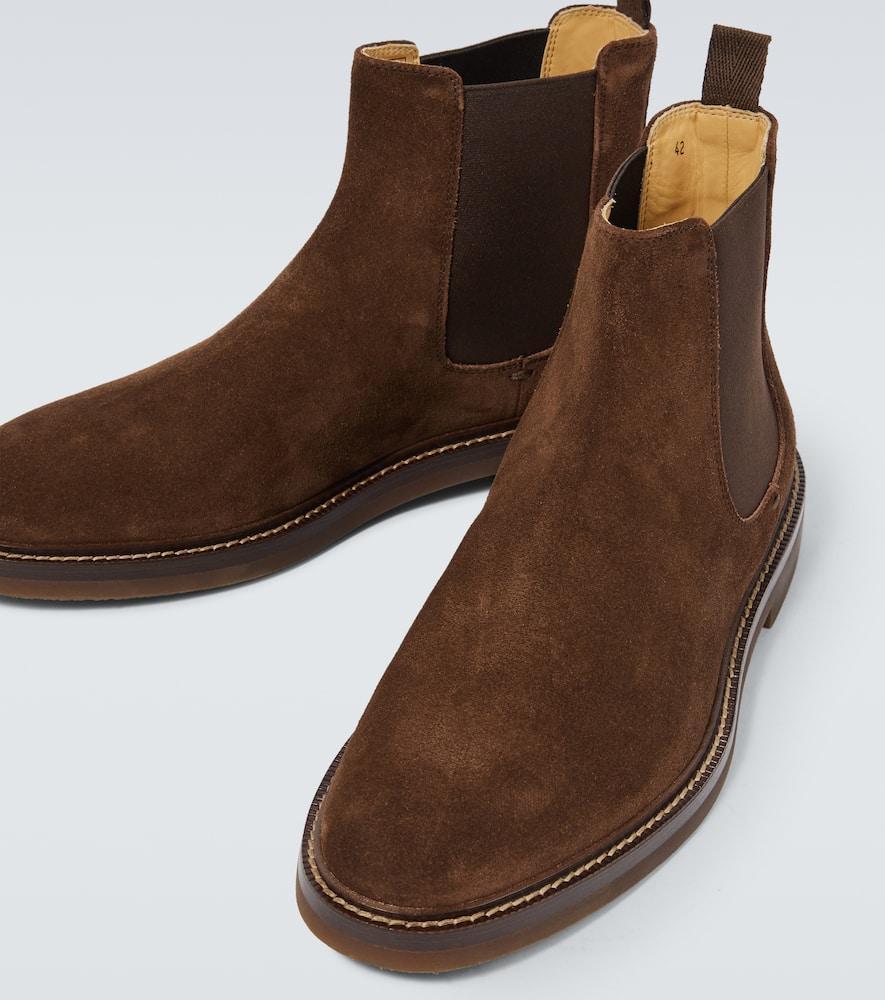 Suede Chelsea Boots In Brown Product Image