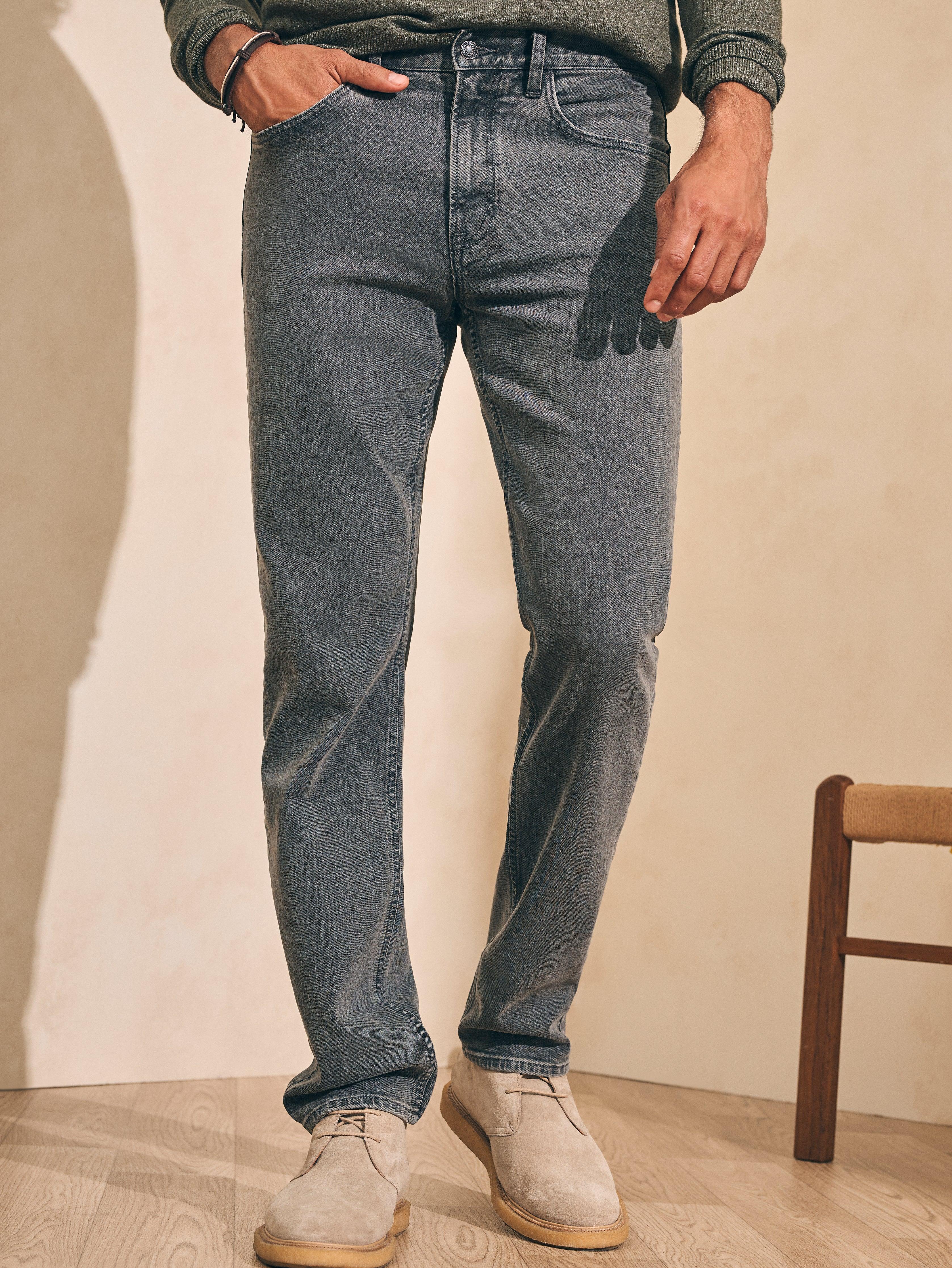 Organic Cotton Slim Straight Denim (34" Inseam) - Coal Creek Wash Male Product Image