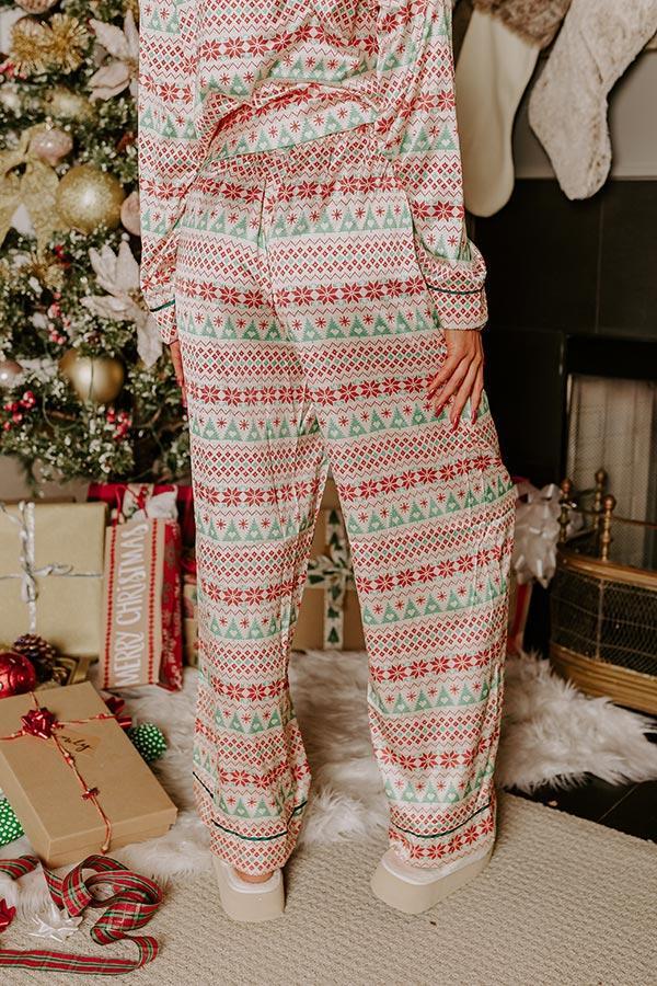 Christmas Morning Satin Pajama Pants Product Image