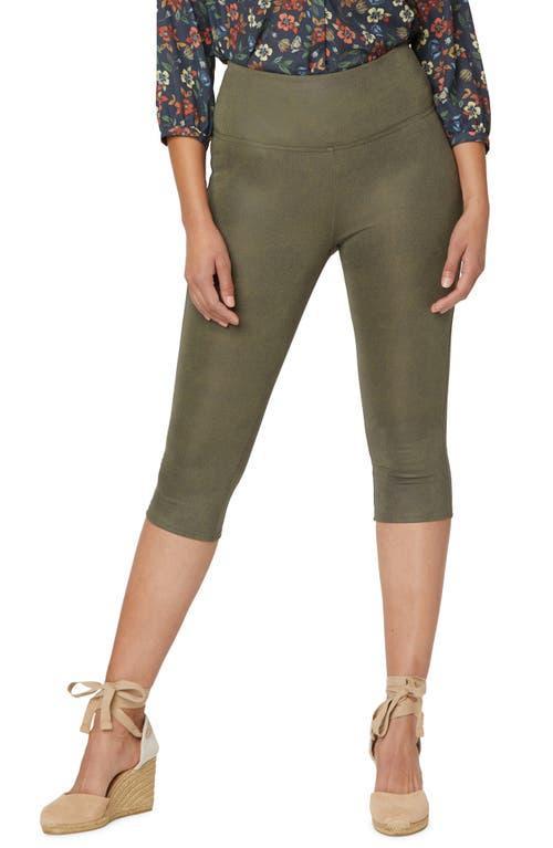 NYDJ Women's Pull-On Skinny Legging Capri Pants in Moss, Regular, Size: Medium Product Image