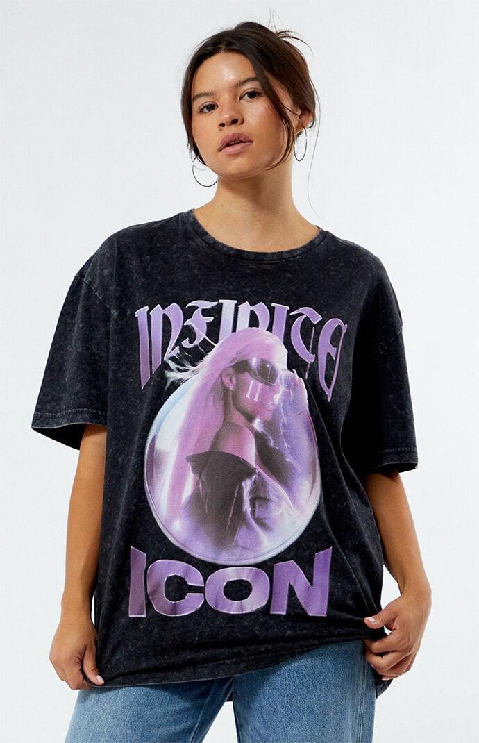 Women's Paris Hilton Infinite Icon Chrome Oversized T-Shirt Product Image