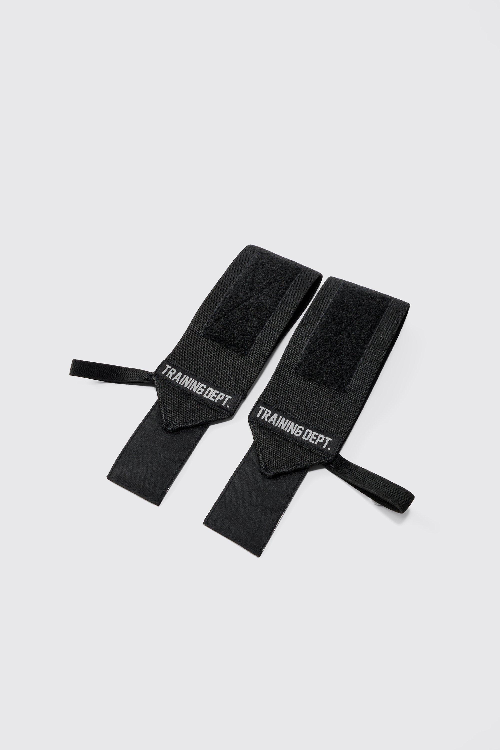 Mens Black Man Active Training Dept Wrist Wraps, Black Product Image