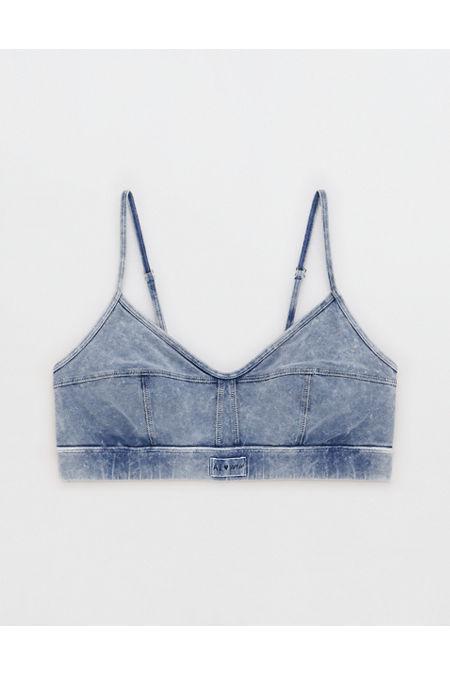 AE x Aerie Match Made In Denim Superchill Cotton Bralette Women's product image