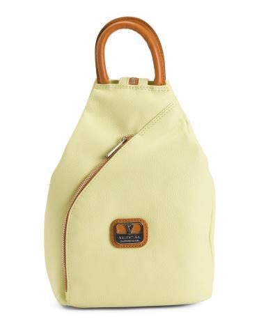 Leather Convertible Twist Backpack for Women Product Image