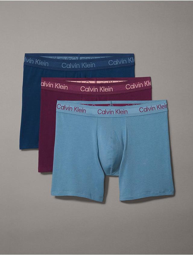 Calvin Klein Mens Stencil Logo Cotton Stretch 3-Pack Boxer Brief - Multi - S Product Image