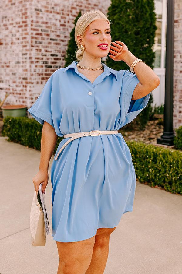 Effortless Radiance Shift Dress in Sky Blue Curves Product Image