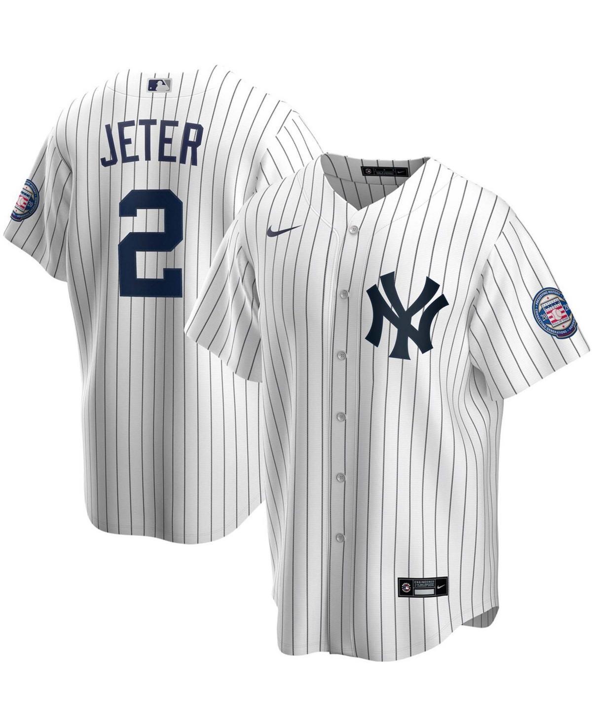 Nike Mens New York Yankees 2020 Hall of Fame Induction Home Replica Player Name Jersey - Derek Jeter - White Product Image