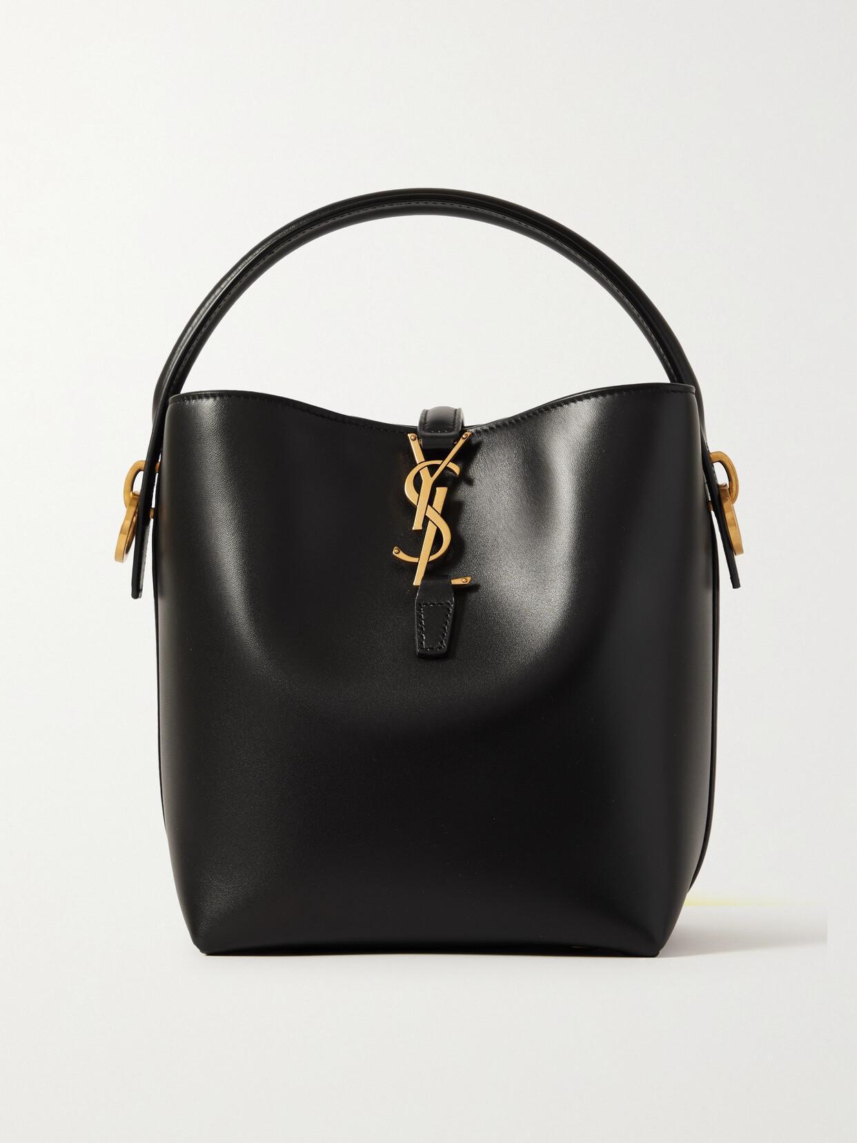 SAINT LAURENT Le 37 Small Leather Bucket Bag In Black Product Image