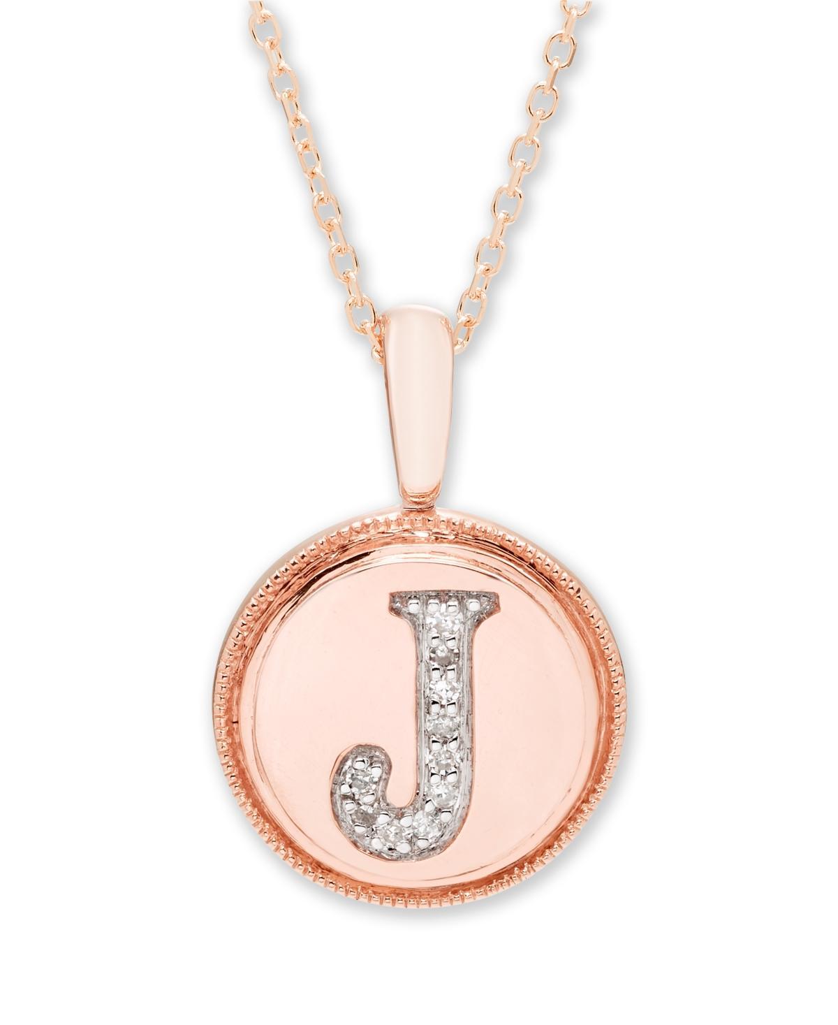 Diamond Accent Initial Pendant in 14k Rose - L Product Image