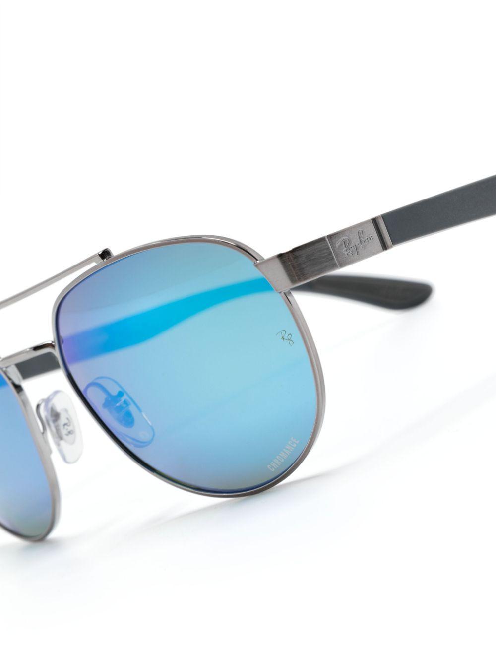 RAY BAN Chromance Aviator-frame Sunglasses In Silver Product Image