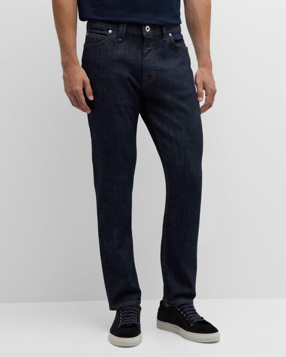 Men's Dark Wash Straight-Leg Jeans Product Image