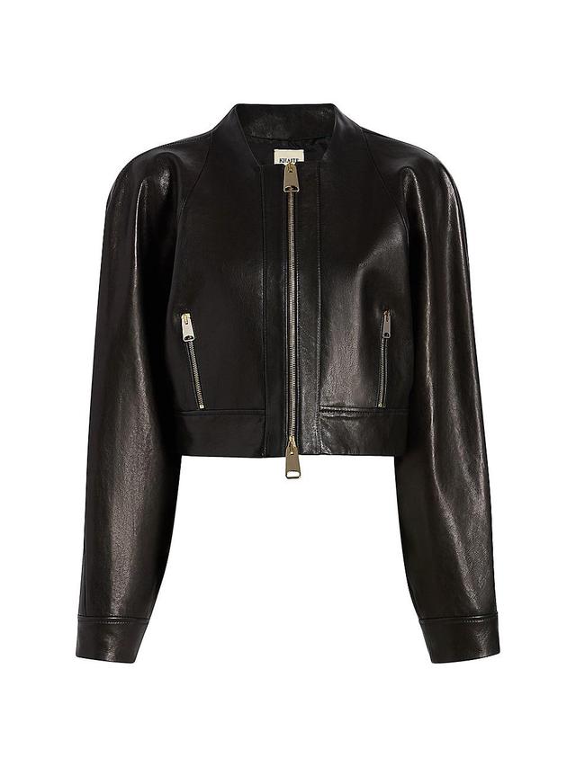 Womens Gracell Leather Jacket Product Image